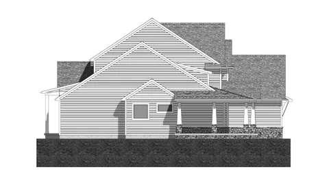 The Briarwood house plan, exterior view 4